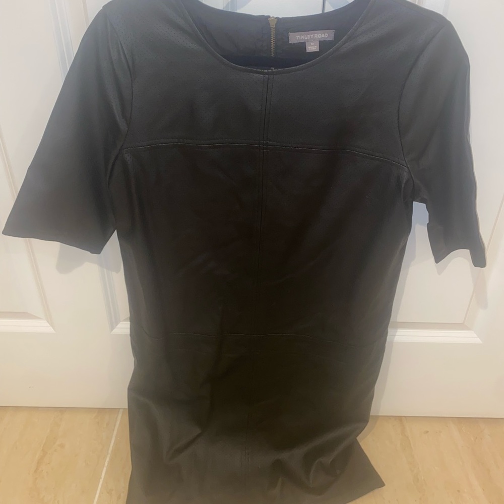 Tinley Road Black Short Leather Dress